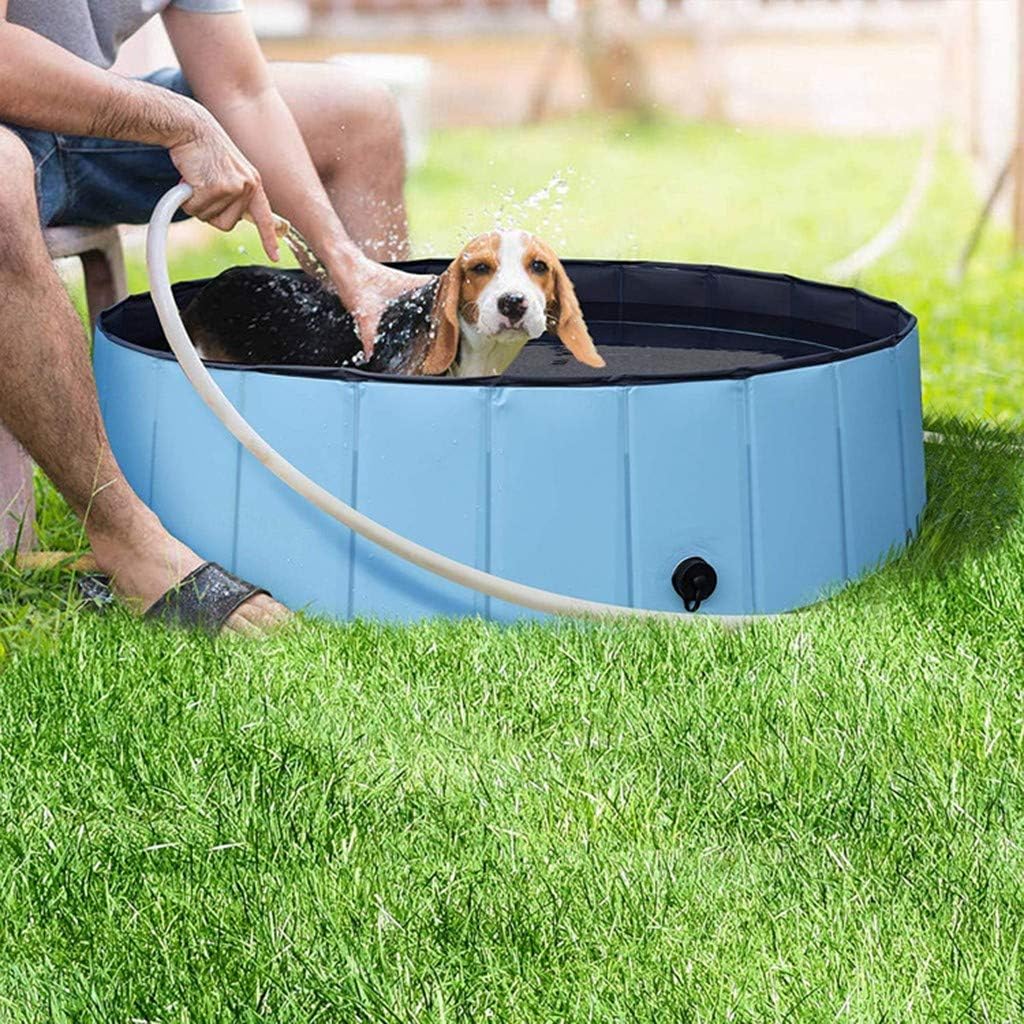 Foldable Kids Pools for Backyard - Dog Accessories, Collapsible Kids Pool, Outdoor Dog Swimming Pool with Protective Lining, Bathing Tub Kiddie Pool for Dogs Cats and Kids