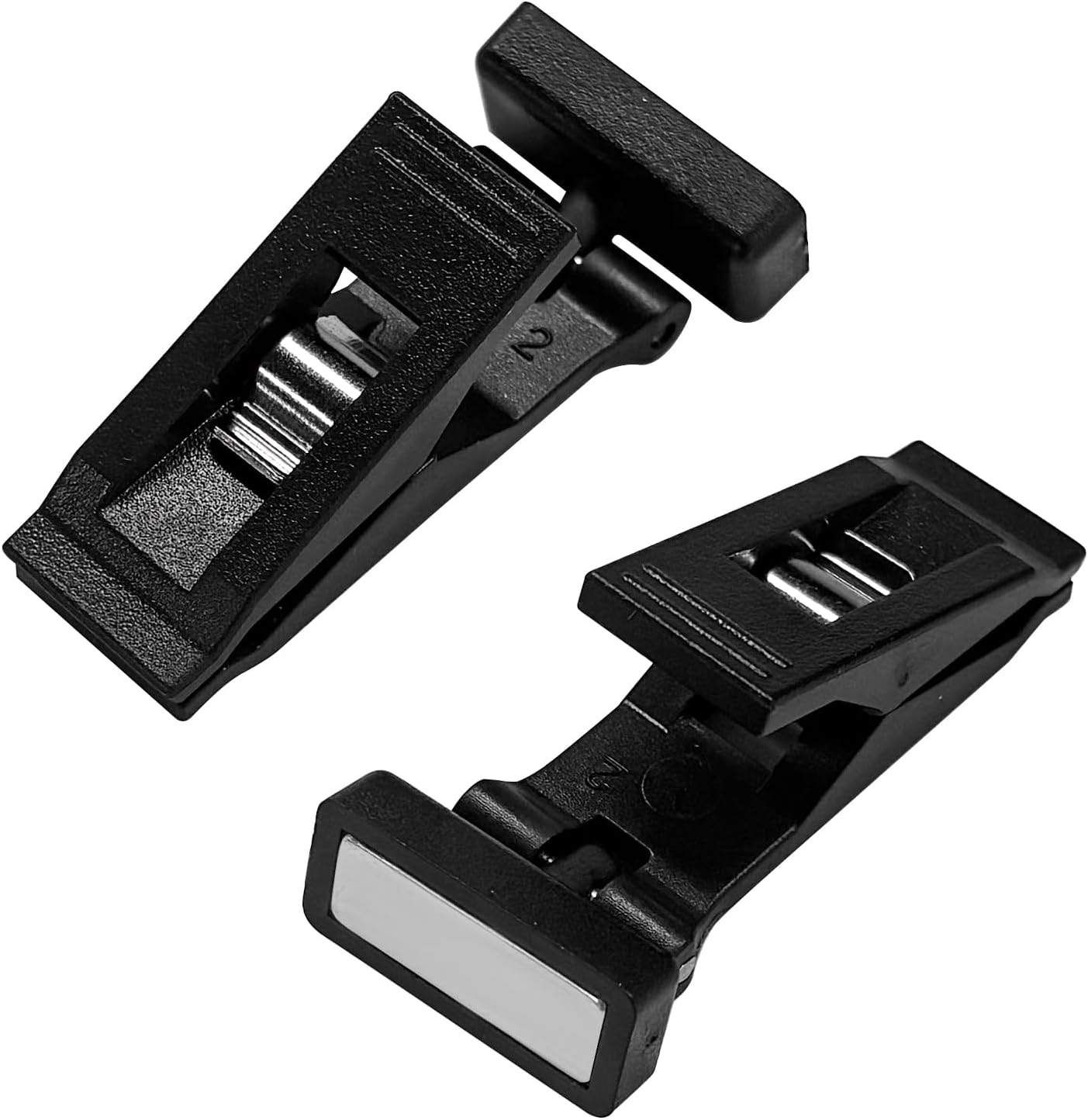 Sbulhia 2PCS Car Ticket Clips - Magnetic Adhesive Dashboard Holders for Registration, Sun Shades, Tickets - Universal for SUV Truck Sedan