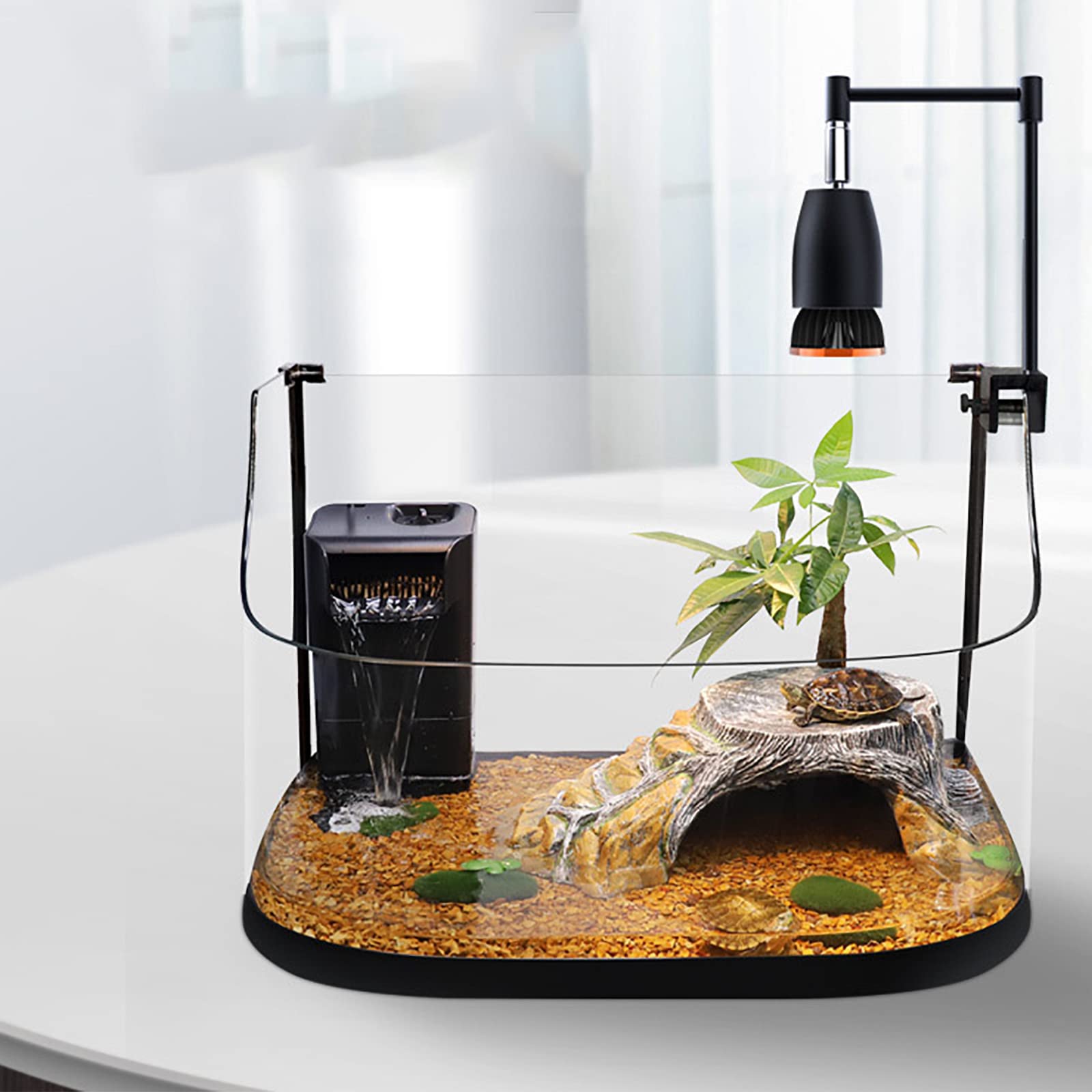 Supporto per Cupole per Animali Domestici per Rettili, Supporto per Luce da Pavimento Regolabile, Luce Crogiolante UVB per Anfibi di Fascia Alta, per Anfibi, Lucertole, Tartarughe, Serpenti