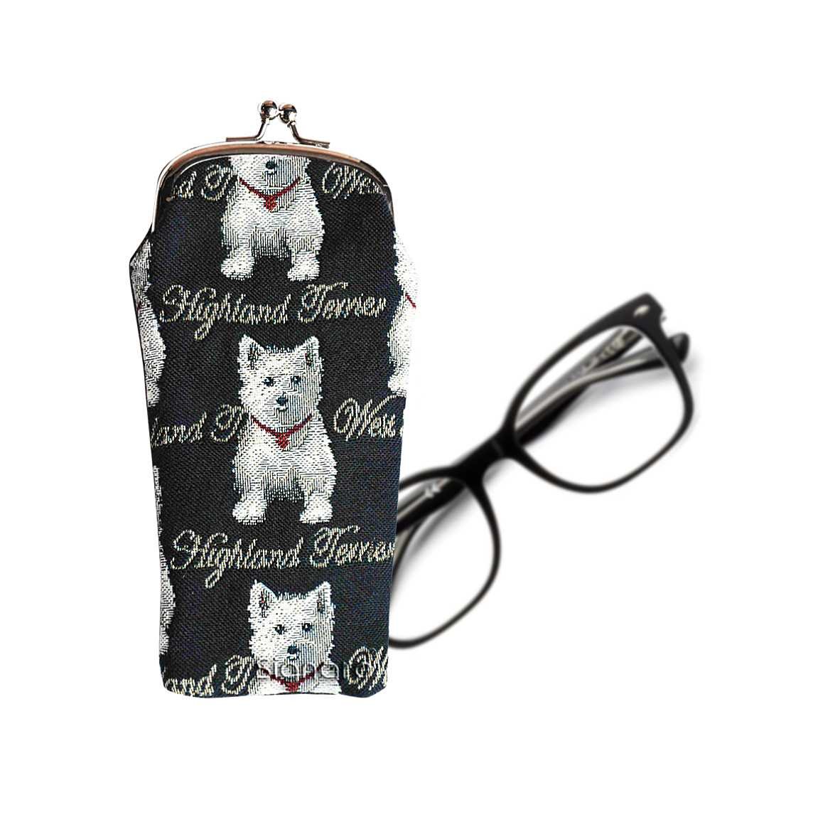 Signare Womens Tapestry Glasses Pouch/ Case (Westie)