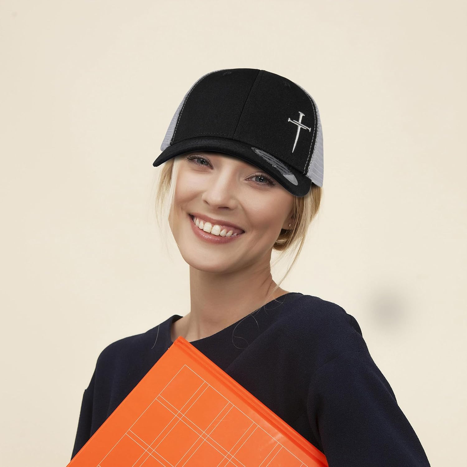 Christian Hats for Men Women,Jesus 3 Nail Cross Hat Christian Religious Gifts for Birthday/Christmas,Black and Silver - Image 7