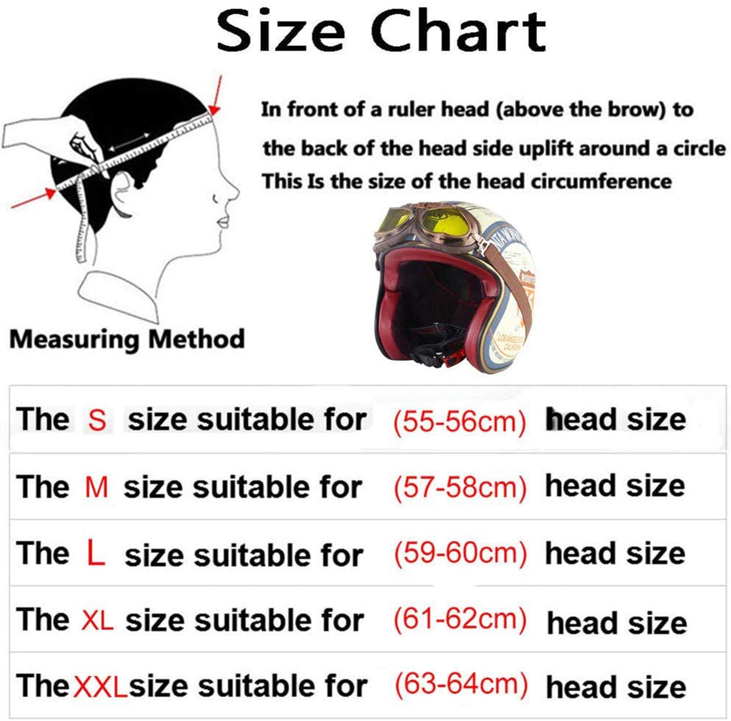 Cascos Jet De Motocicleta De Cara Abierta Vintage Para Hombres Y Mujeres (Ruta 66) Casco Retro 3/4 De Motocicleta Chopper Cruiser Biker Pilot Crash Cascos Con Certificación ECE Con Gafas De Sol A,L