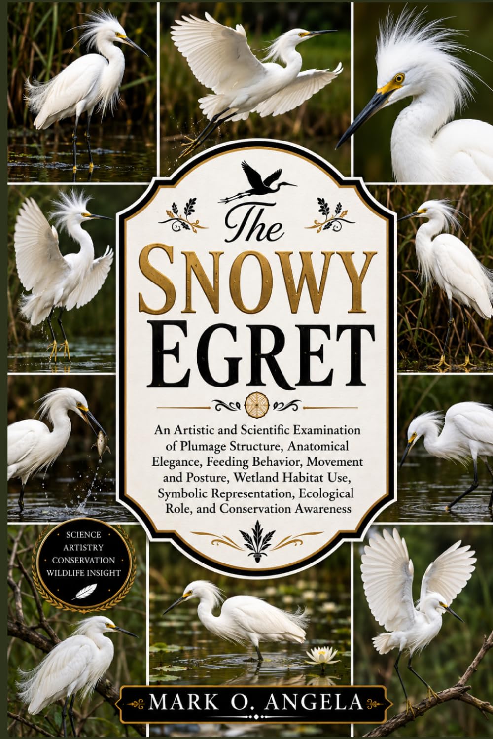 PORTRAIT OF A SNOWY EGRET: An Artistic and Scientific Examination of Plumage Structure, Anatomical Elegance, Feeding Behavior, Movement and Posture, ... Ecological Role, and Conservation Awareness
