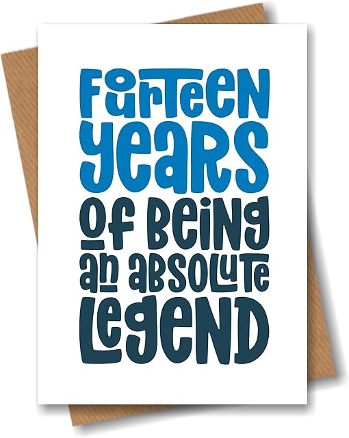 Funny 14th Birthday Card - 14 Years of Being a Legend