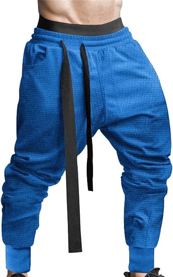 ZYXTIM Men Drop Crotch Workout Harem Pants Plus Size Casual Baggy Drawstring Hippie Boho Aladdin Sweatpants Athletic Trousers