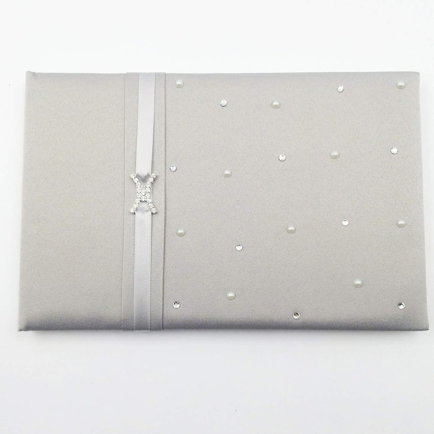 musykrafties 9.6 x 6.3 inch Grey Diamond Wedding Engagement Anniversary Party Guest Book with Pen Holder 3 in Set Keepsake