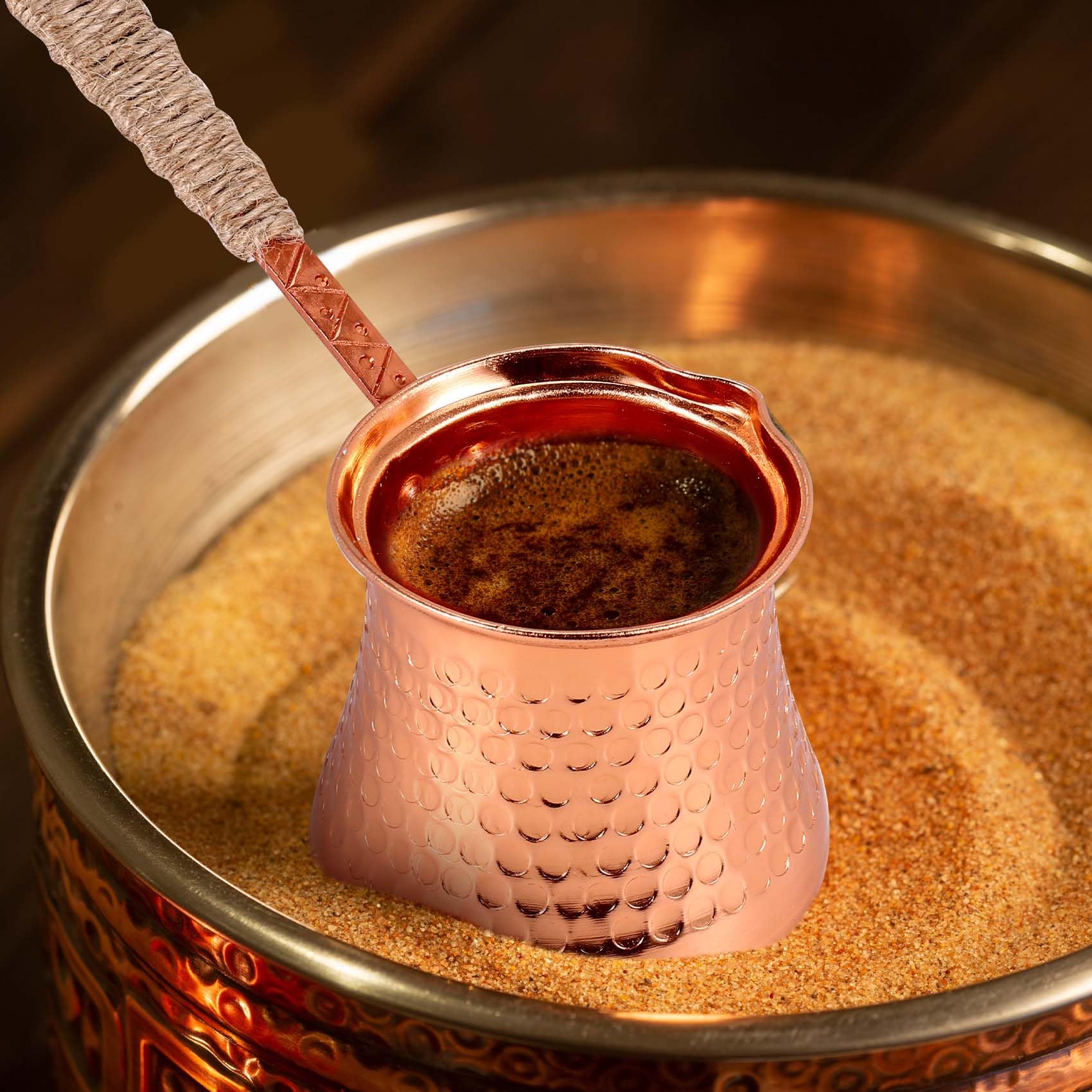 Caffettiera Turca Turca con da 320 Ml Caffettiera Turca nel Rame Turca per Caffetteria Cezve