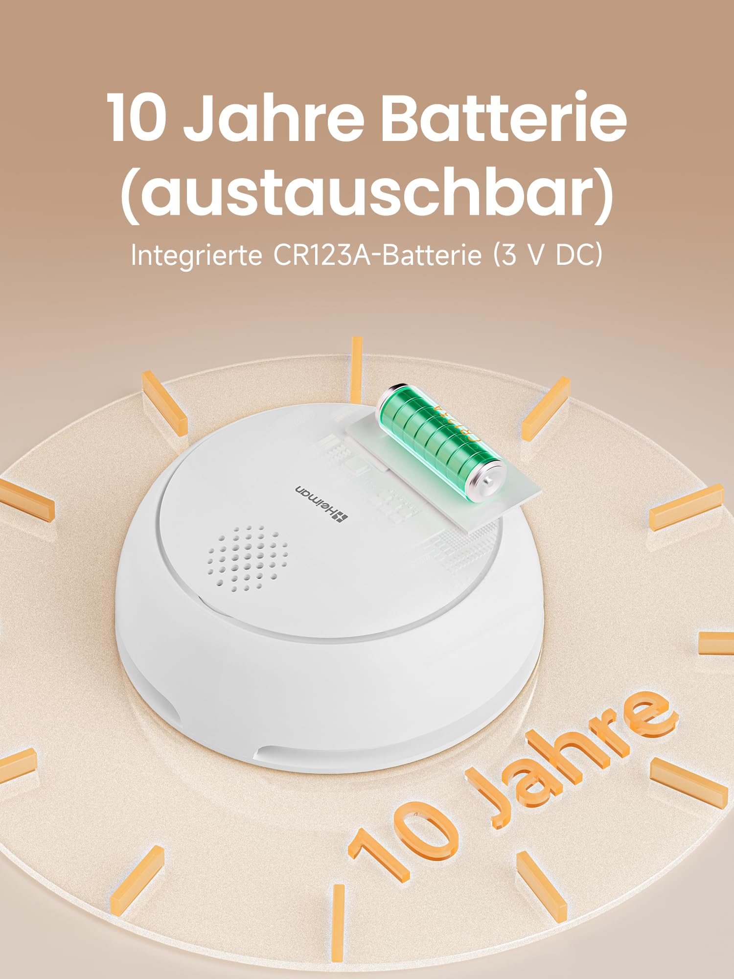 Heiman Smart Rauchmelder 12er Set mit Gateway, 10 Jahre Batterie, Q-Label & EN 14604, Funkrauchmelder vernetzbar mit Magnethalterung, Smart Home Rauchwärmelder für großes Haus, Weiß