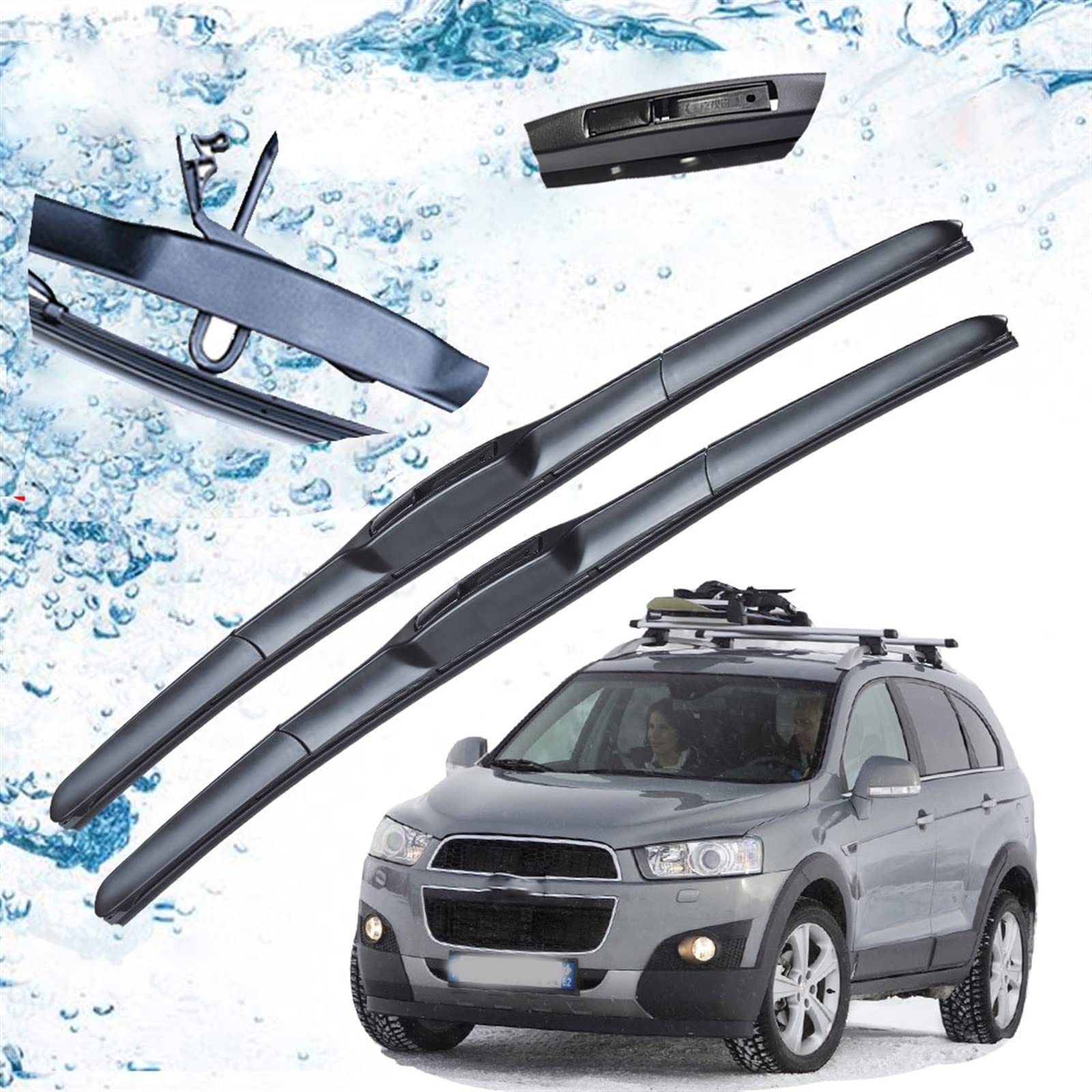 Balais essuie-glaces Chevrolet Captiva 2006-2019 lame haute durabilité anti-usure