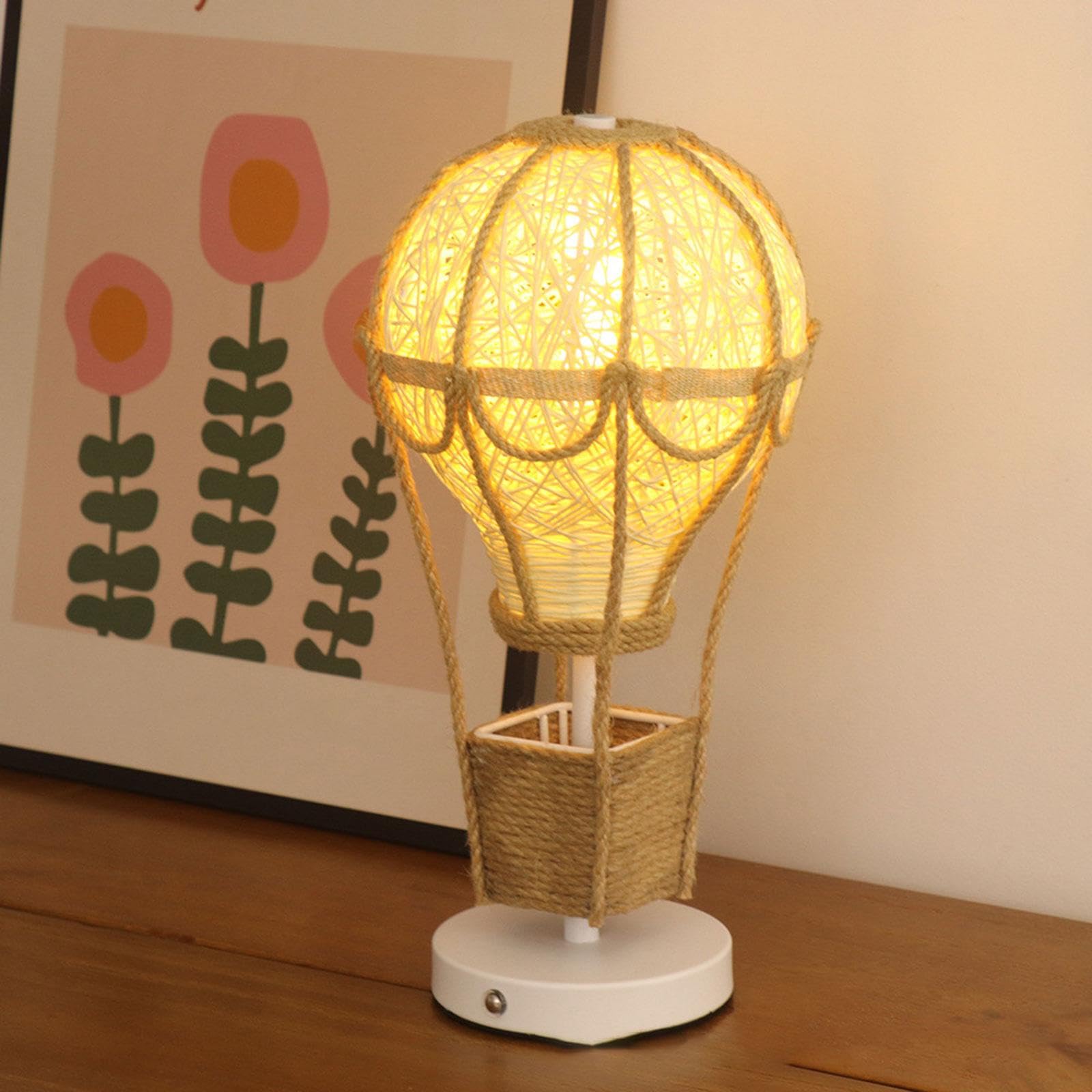 perfk Heißluftballon-Nachtlicht-Tischlampe für die Heimdekoration, Tischlampe, Nachttischlampe, Ornament für Büro, Bücherregal, Schreibtisch, Innenbereich