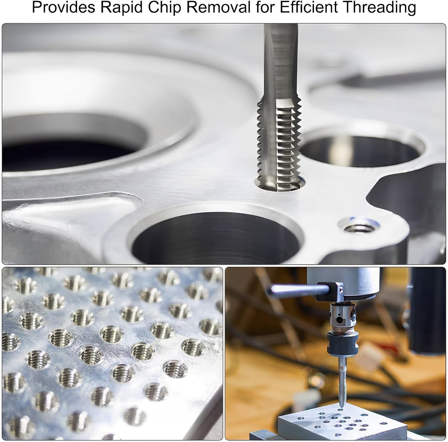 Pipe Thread Tap, G1/2 55 Degree 4 Flutes High Speed Steel HSS Cylindrical Machine Threading Tap for Clean and or Re-Thread Damaged or Jam Pipe Threads, 1pcs