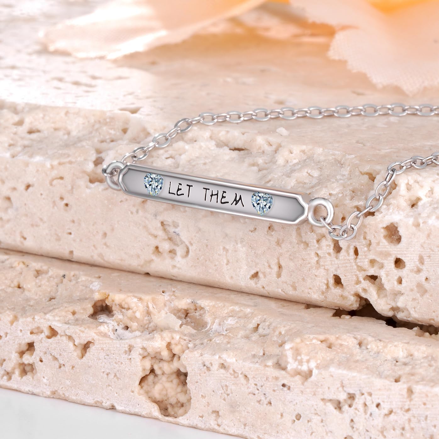 Let Them Bracelet 925 Sterling Silver Inspirational Bracelets Let Them Jewelry Encouragement Gifts for Women