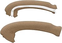 Vista 47 de FORCHEER Funda para Silla de Oficina Repelente al Agua de Jacquard con Respaldo Giratoria Extraíble Elástica Universal para Silla de Computadora