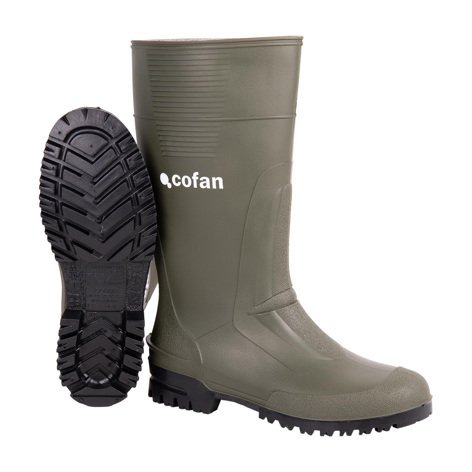 Botte De Pluie Haute Pvc Noir Taille