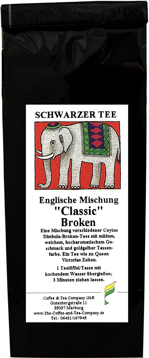 Schwarztee Englische Mischung "Classic" Broken, Ceylon 1000g Nachfüllpack Lose