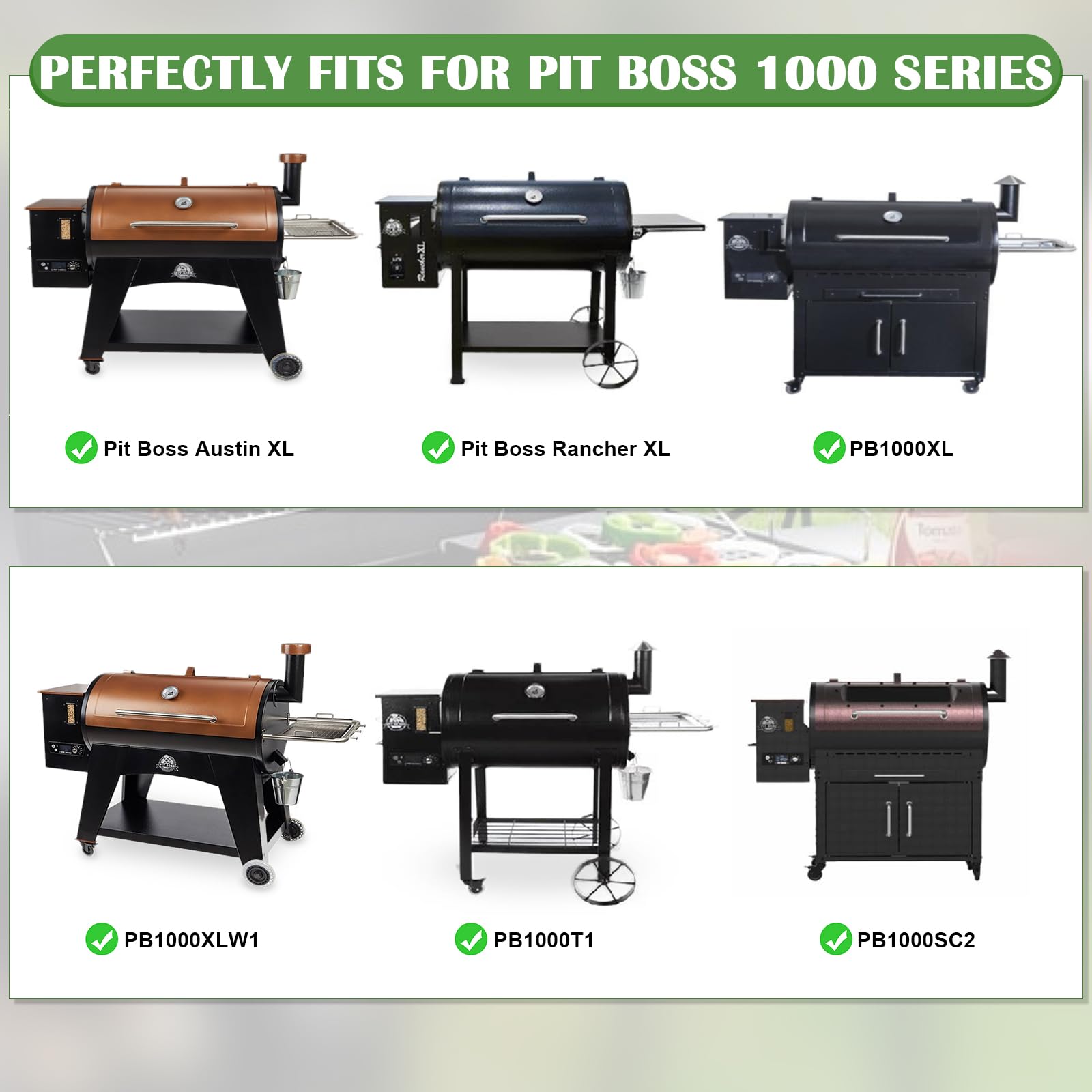 Kit Copertura Fiamma Per Griglie A Pellet Pit Boss Serie 1000, Austin XL, Rancher - In Acciaio Inox Con Vassoio Raccolta
