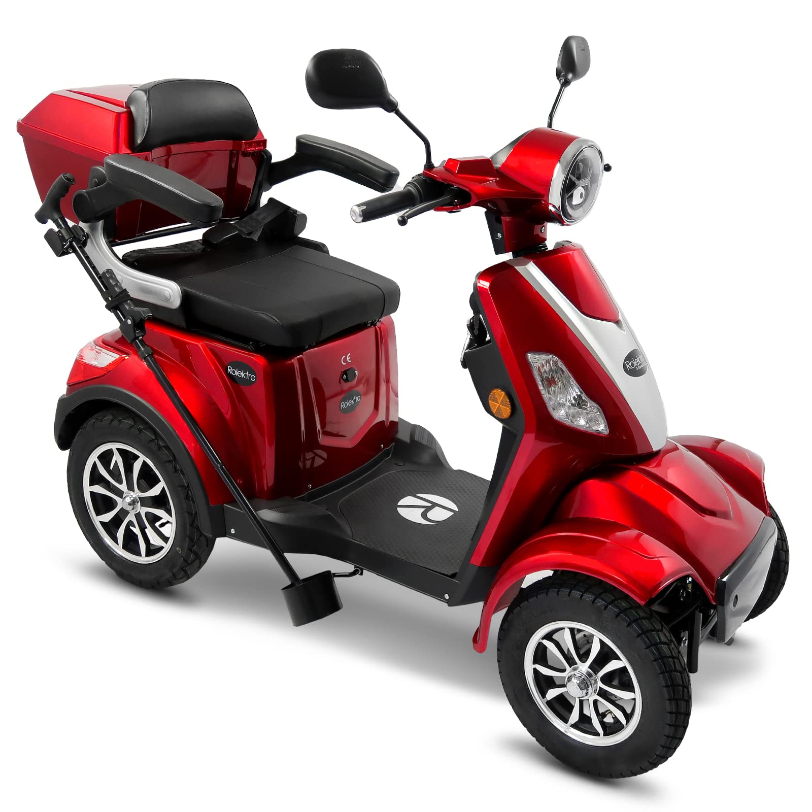 Rolektro E-Quad 25 V.3 – Rot, mit Topcase