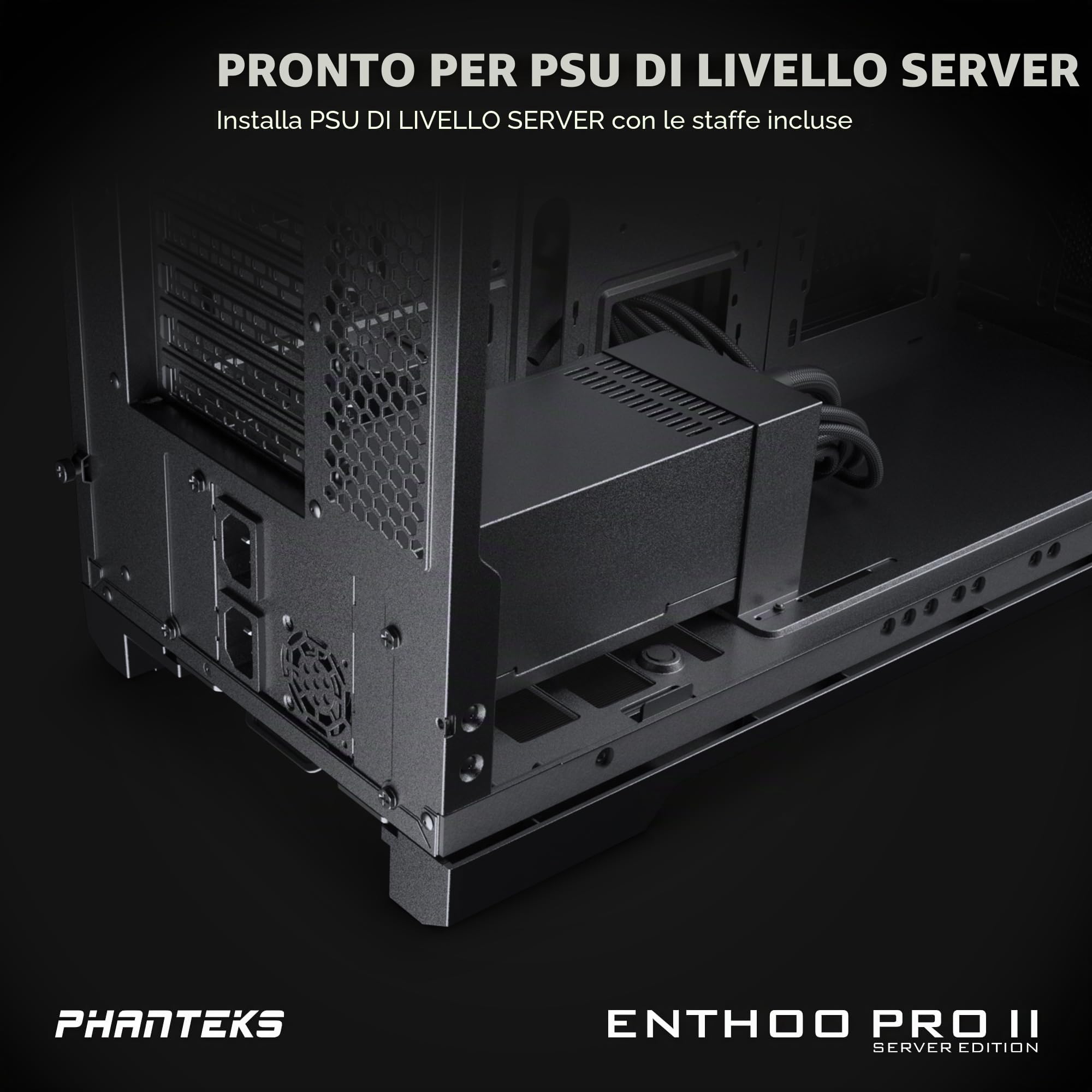 Phanteks Enthoo Pro 2 - Server Edition - Ft - E-Atx - Seitenteil Mit Fenster (geh?rtetes Glas) - Keine Spannungsversorgung - Satin Black - Usb/audio
