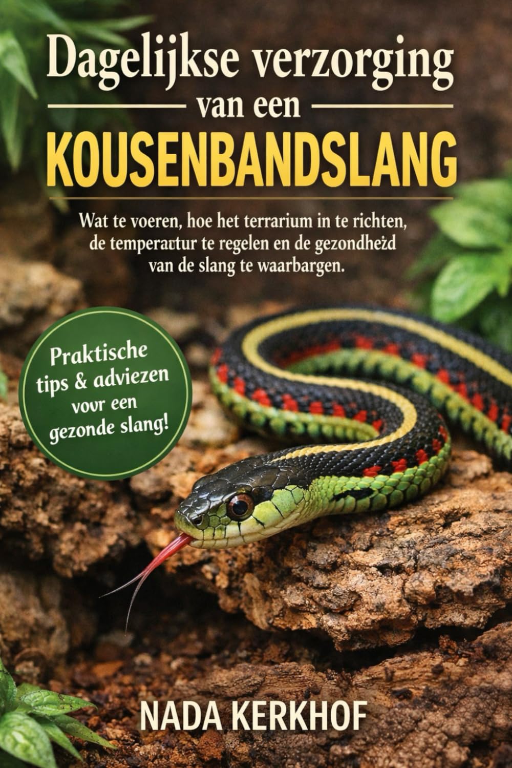 Dagelijkse verzorging van een kousenbandslang: Wat te voeren, hoe het terrarium in te richten, de temperatuur te regelen en de gezondheid van de slang te waarborgen.