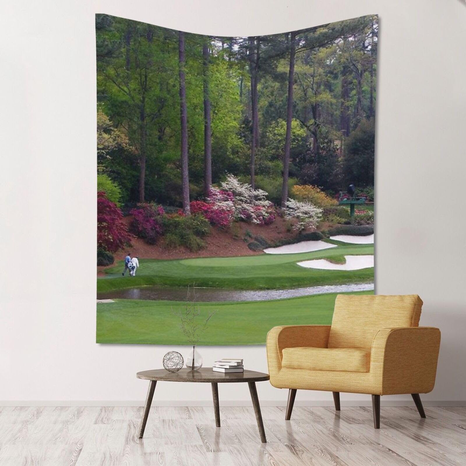 WKSGDSG Large Wall Hanging, Machine Washable Tapestry For Dorm Room, Golf Course, Lightweight Polyester Wall Art For Bedroom Living Room, 152x130cm