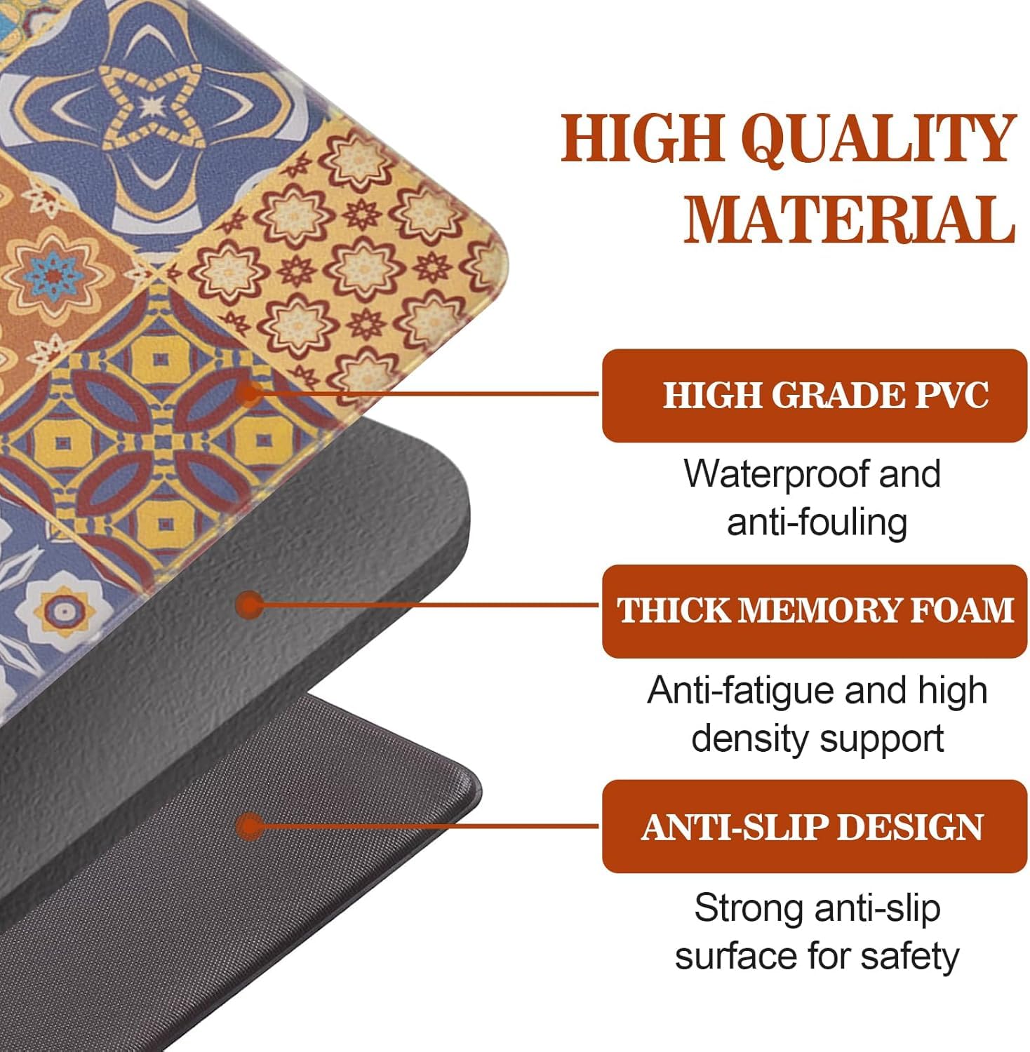 KRLZ Kitchen Rug Set - Non-Slip & Anti-Fatigue -4 KRLZ Kitchen Rug Set - Non-Slip & Anti-Fatigue -4