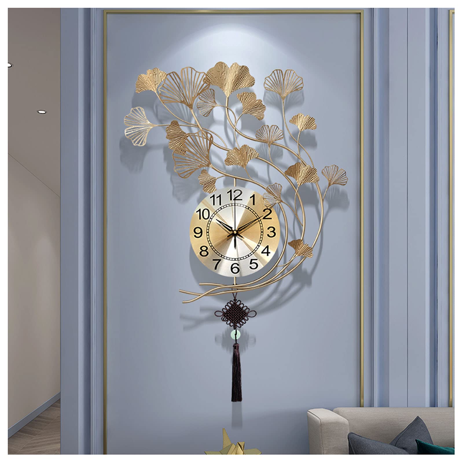 Amazon.co.jp: リビングルームとベッドルーム用の大型金属時計、モダン