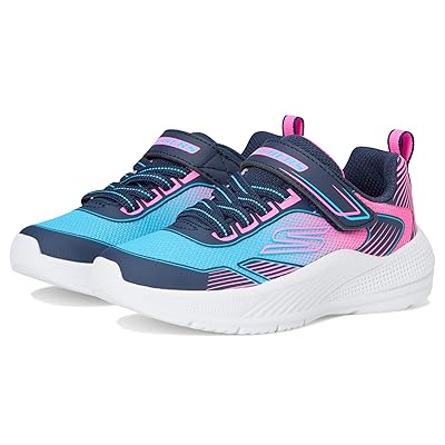 SKECHERS KIDS Microspec Advance Oasis Point 303657L (Little Kid/Big Kid) Girls Shoes Navy/Multi