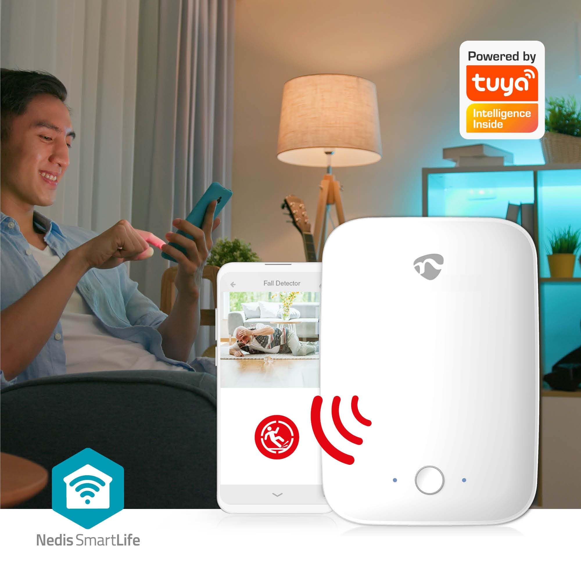 Nedis Bewegungsmelder Wi-Fi | Erfassungsbereich: 7 m | Effektives Sichtfeld (Horizontal): ±45° | Effektives Sichtfeld