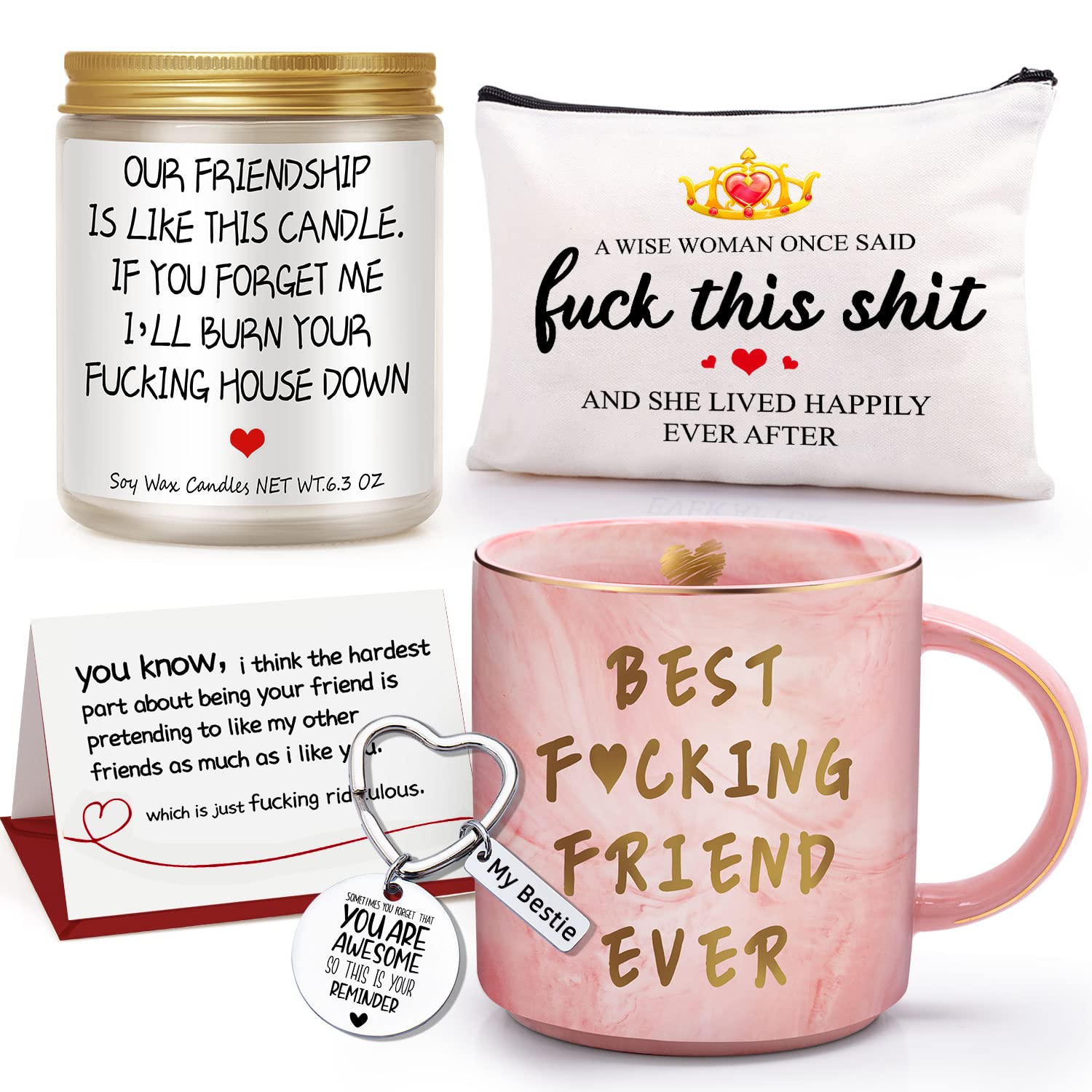 Photo 1 of Birthday Gifts for Women Best Friends Friendship Gifts for Women Funny Gifts for Female BFF Female Bestfriend Bestie Lavender Scented Candles Coffee Mug Gifts for Friends Her Sister