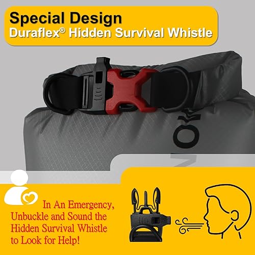 Miniatura 4 de CORDURA - Bolsa seca impermeable de nailon mejorada, duradera y ligera, para senderismo, kayak y rafting, cierre superior enrollable, flotador en el