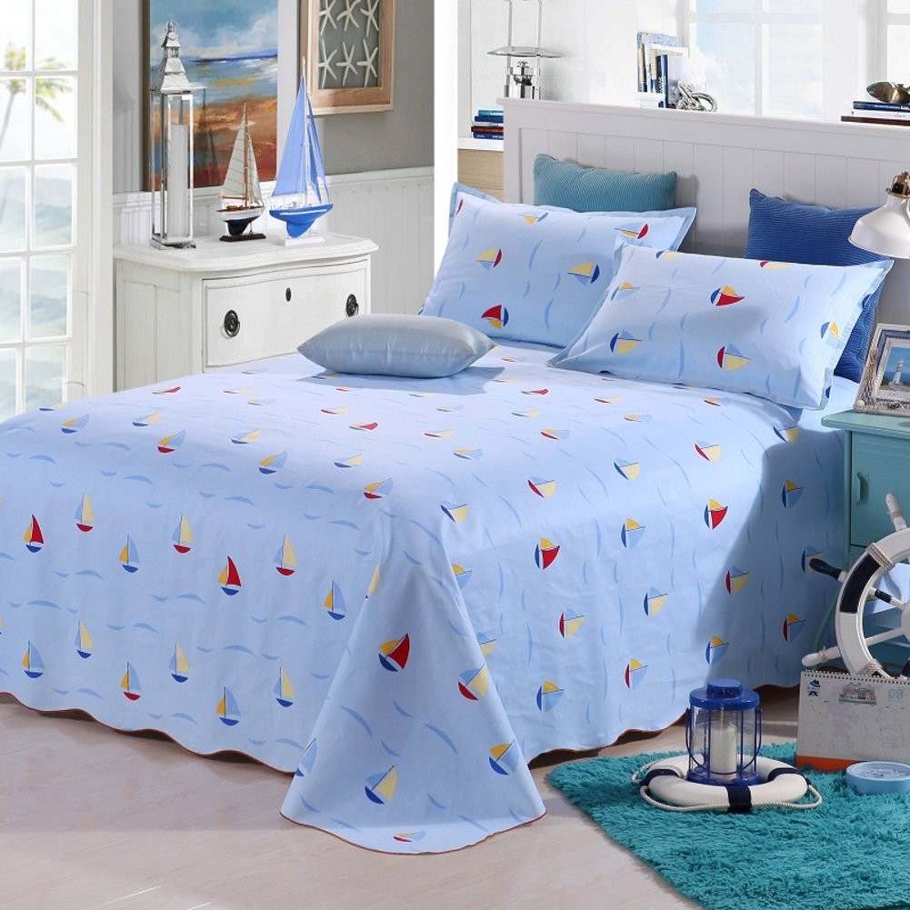 Feuilles de dentelle rembourré de Vichy pur coton grand drap lit double 250x235