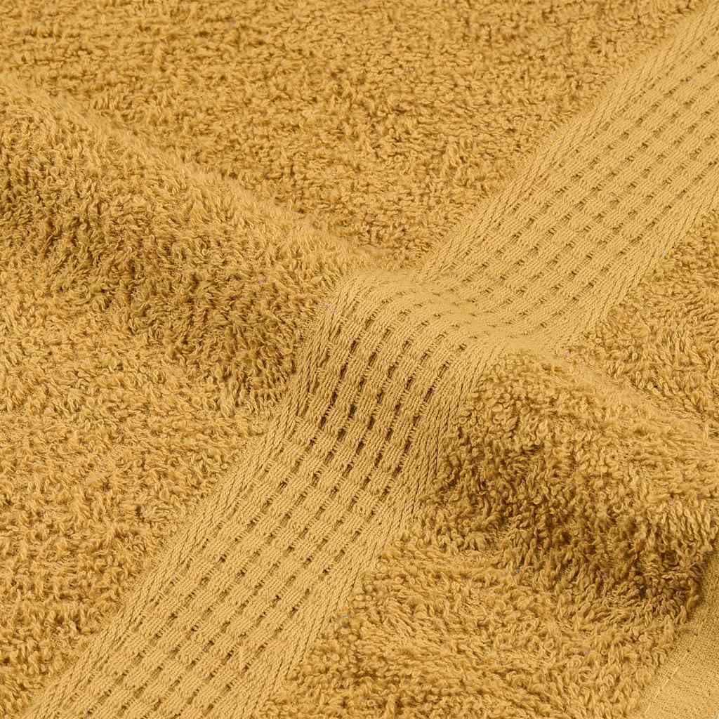 2er Pack Frottier Handtücher FROGN Gold 100 x 200 cm 360 g/m², 100 Prozent Baumwolle, mit Schlaufe, Badetuch Set für Dusche Sauna Strand spa