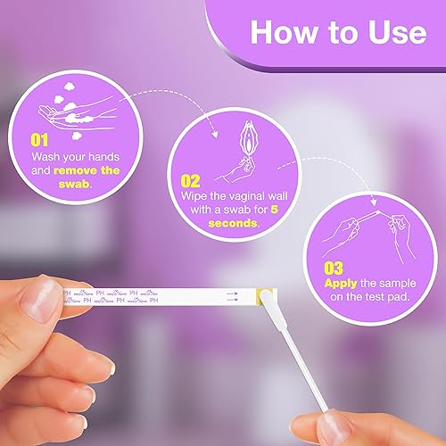 Miniatura 2 de EasyHome Prueba de pH vaginal -30 tiras  Kit de prueba de VB en casa para mujeres  Prueba de infección por levaduras + equilibrio de pH para mujeres