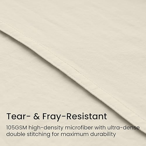 Miniatura 5 de GOKOTTA Solo sábana bajera ajustable tamaño King de 16 pulgadas de profundidad con correas elásticas en las esquinas, microfibra de poliéster lavada