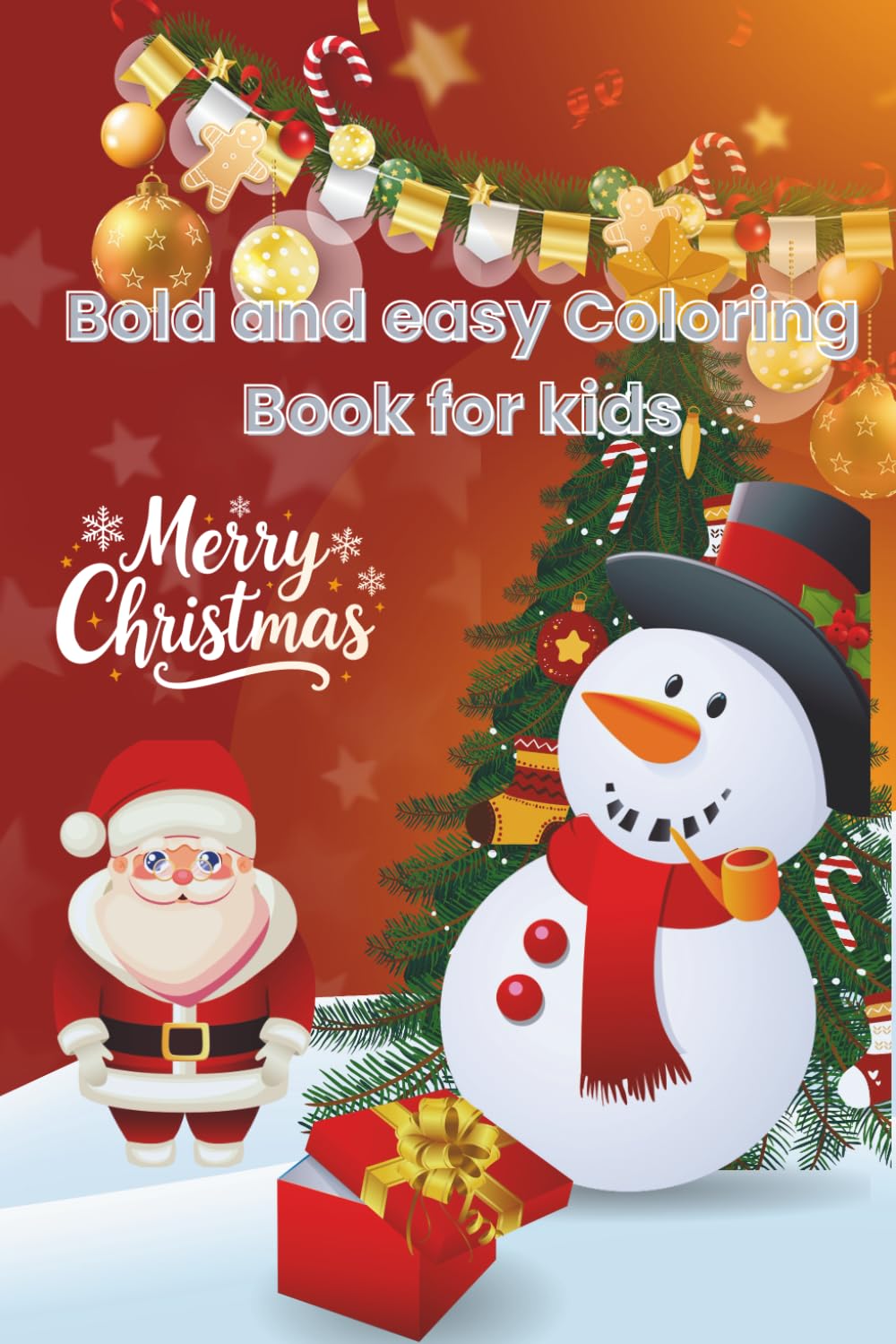 Bold and Easy Christmas Coloring Book