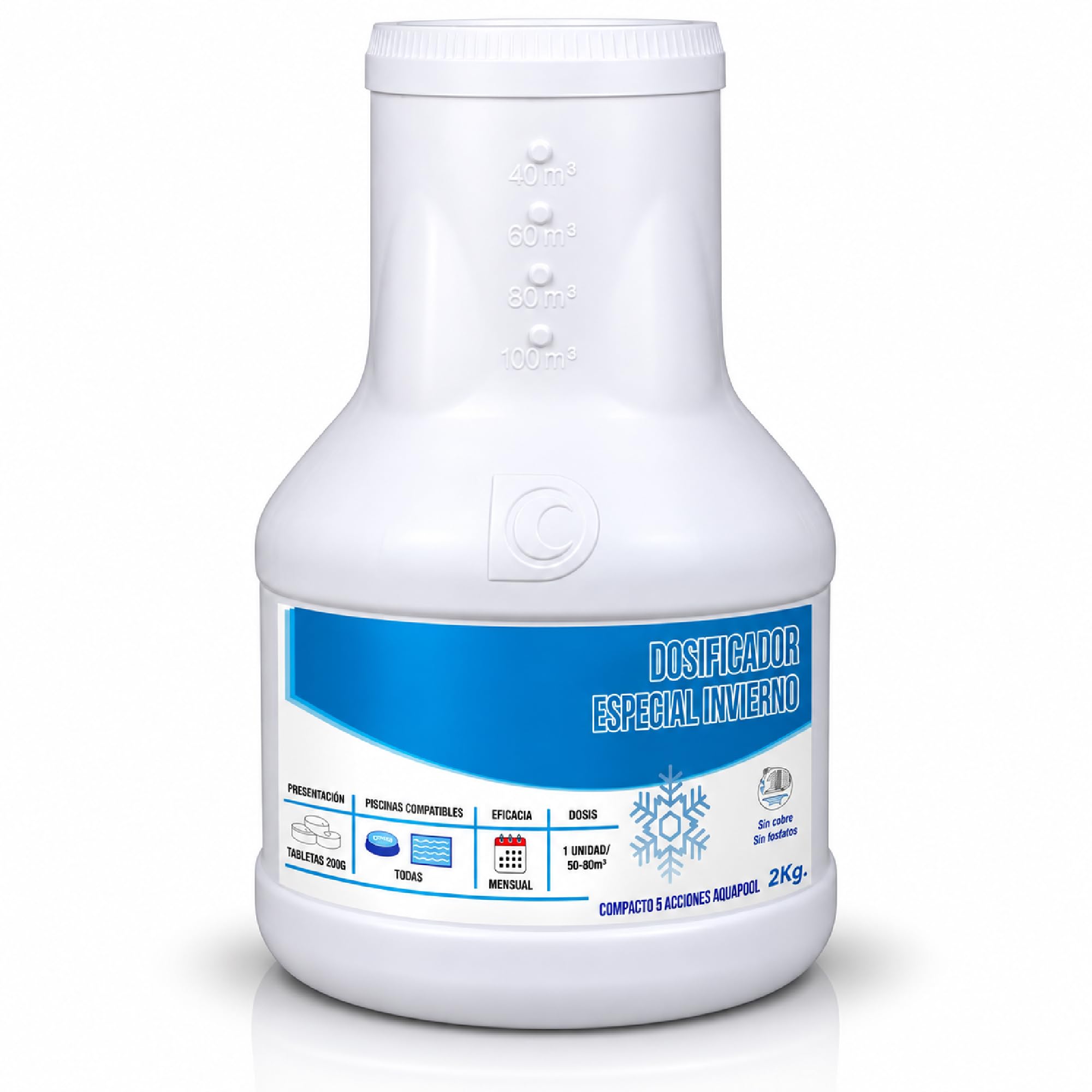 Pack 5 x 2 kg Dosificador Flotante Especial Invierno para Piscinas FLUVIA