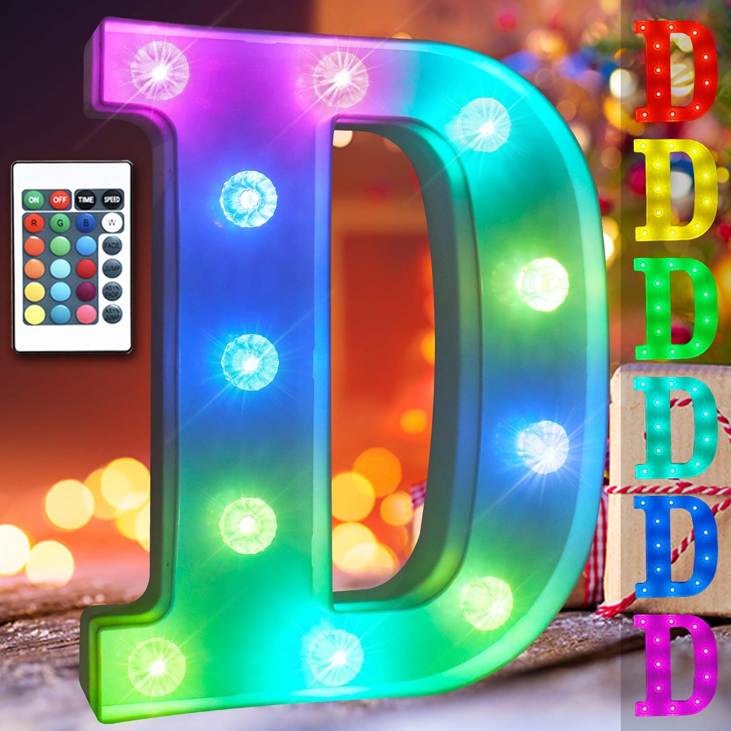 Obrecis Colorful LED Letter Lights Signs, Color Changing Light Up