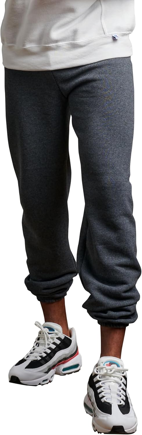 Russell Athletic Men's Dri-Power Closed Bottom Sweatpants (No Pockets), Black Heather, 3X-Large