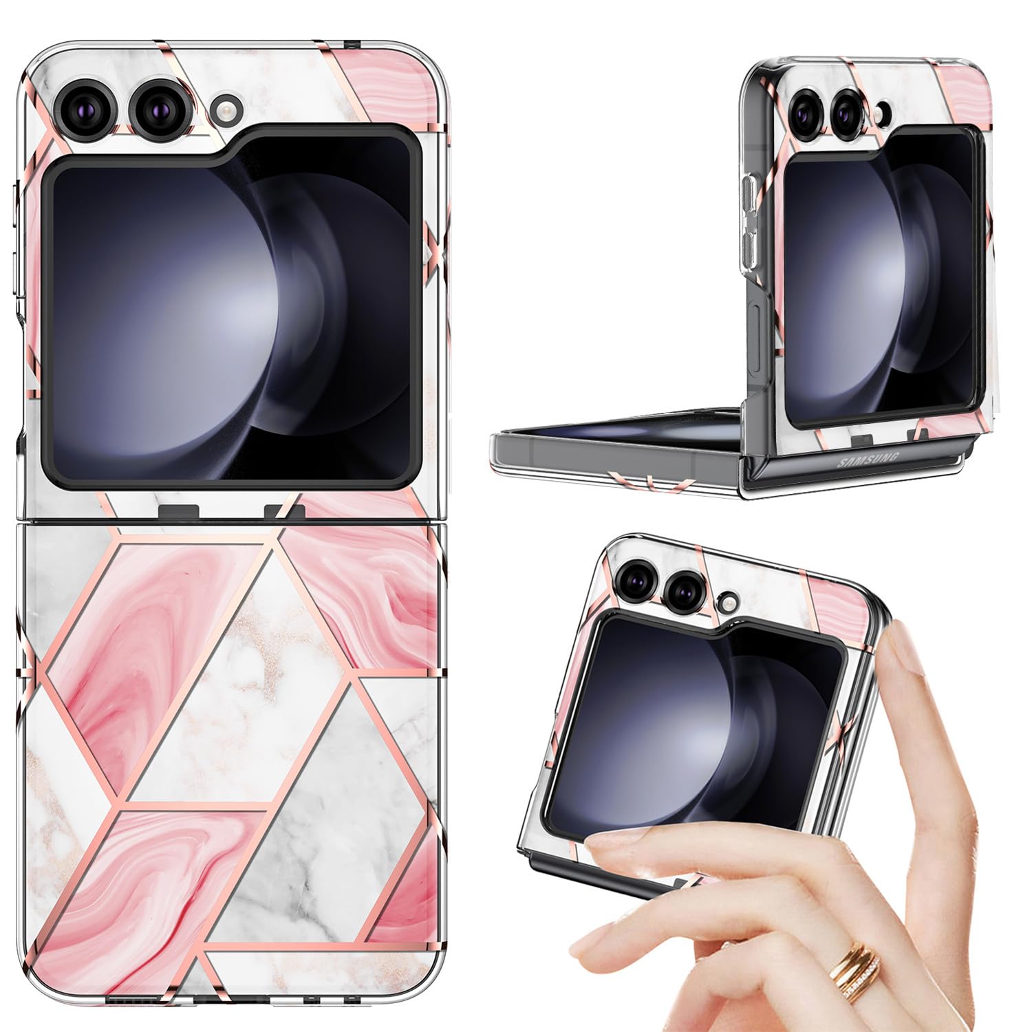 MVYNO Gorgeous Premium Samsung Galaxy Z Flip 5 Cover | Exclusive Pretty Luxury Hard Back case Covers for Girls Women | Insta Selfie Worthy (Hard Silicone, Flip 5, Pink Art) (B0CJ5CJDZH) Amazon Price History, Amazon Price Tracker