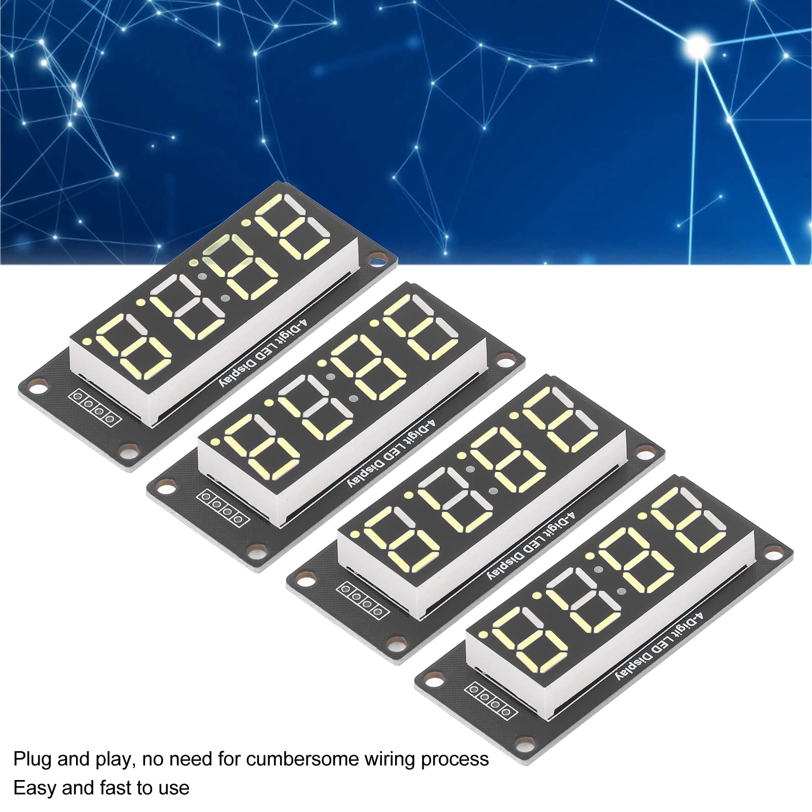 Tm1637 4 Bits Digital Tube Led Display Module With Clock Display For ...