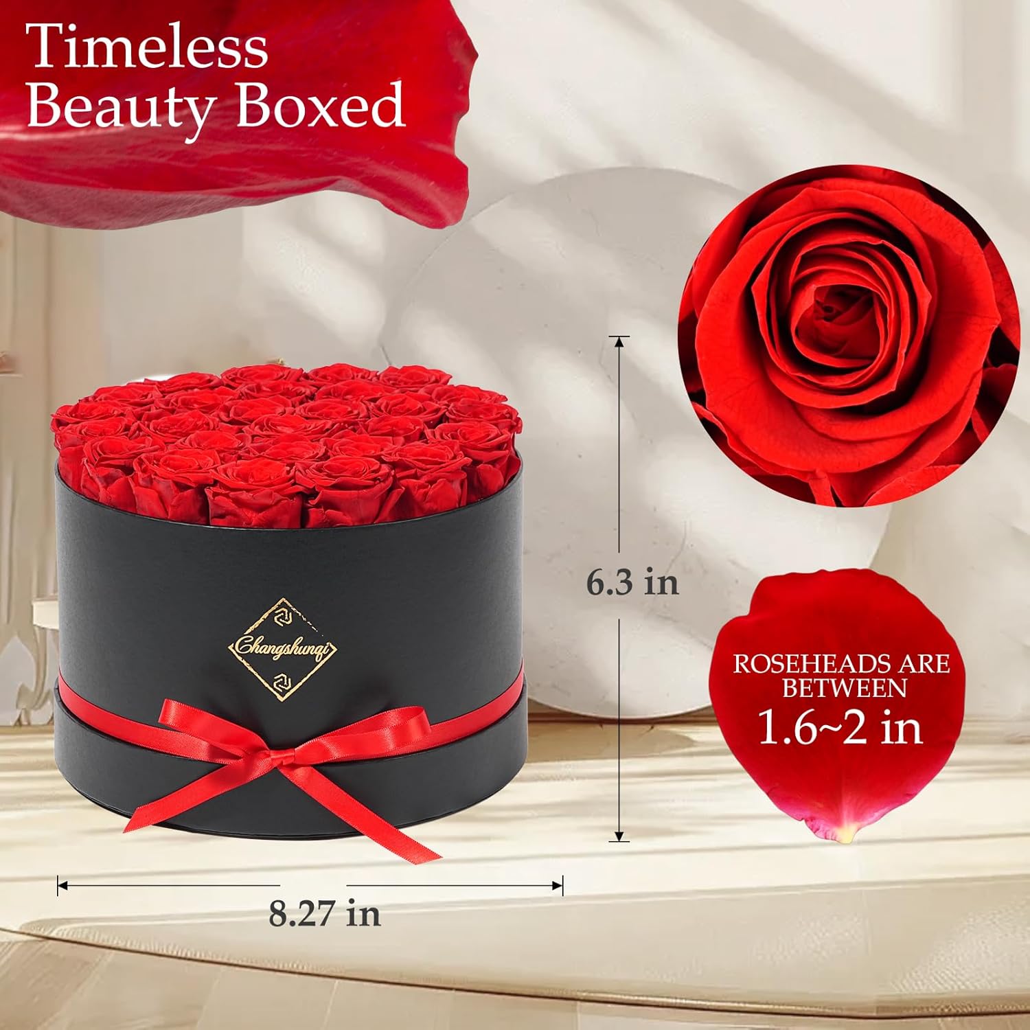 Changshunqi Forever Flowers Preserved Roses, 27 Roses Preserved Flowers in Box for Delivery Women Birthday Gifts Eternal Rose Flowers Gifts for Mom Grandma Her Wife Anniversary Mother's Day Girlfriend - Image 8