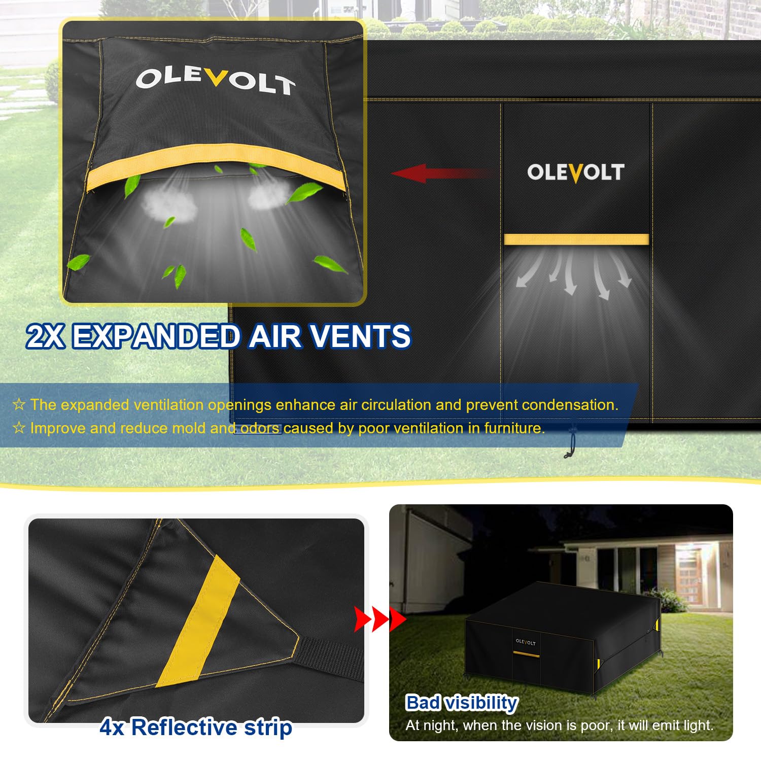Funda Muebles Exterior Impermeable 600D Oxford Funda Muebles Jardin | Funda para Mesa de Jardin Fundas para Muebles de Terraza Funda Exterior Impermeable para Mesas Sillas Sofás 220x150x90cm