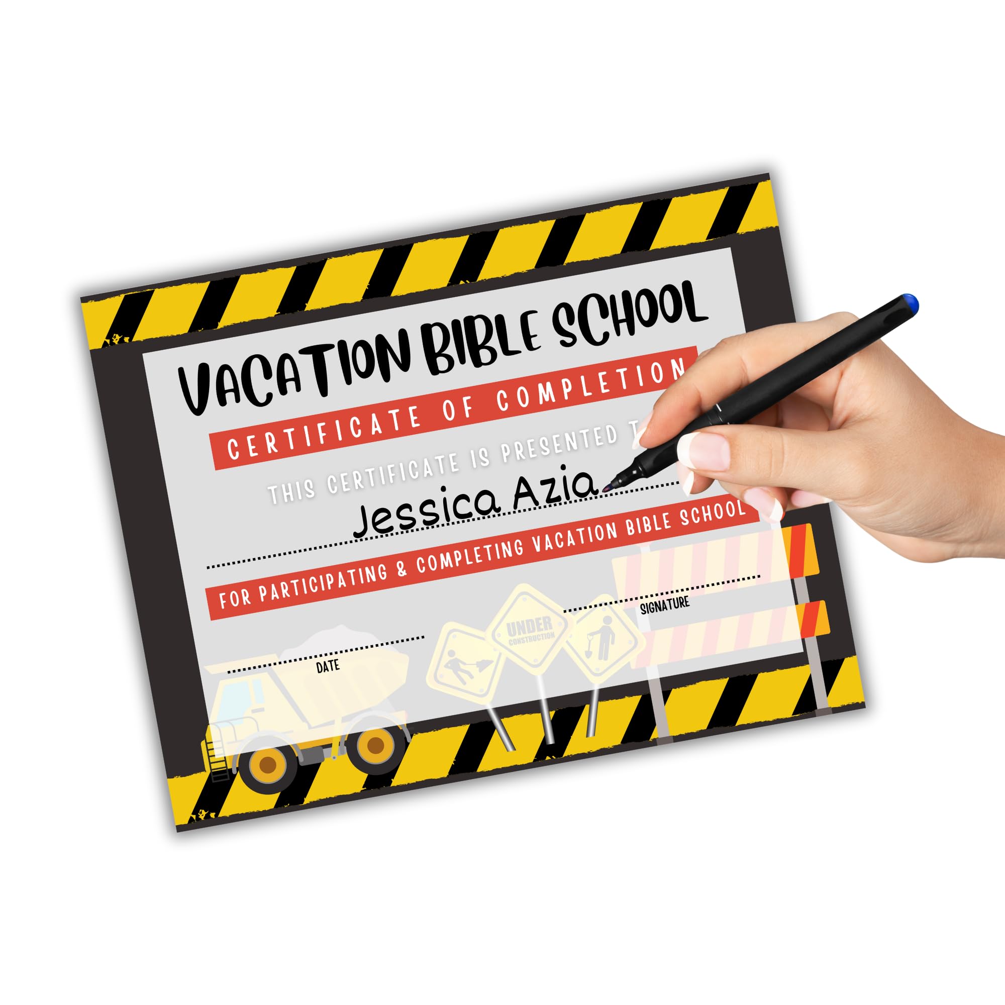 Vacation Bible School Certificates Printable CANVA Vacation Bible