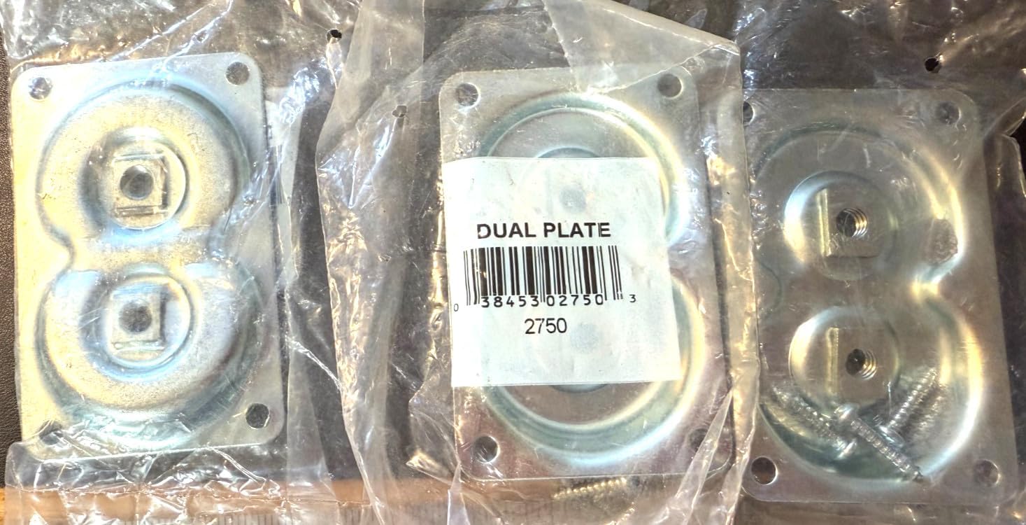 Lot of 3 Duel Plate 2750 Installation Hardware for Malockoss- 3 3/4" x 2 3/8