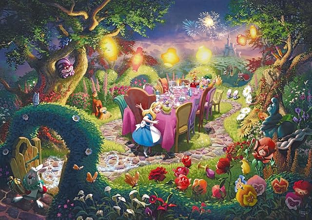 Schmidt Spiele 57398 Thomas Kinkade, Disney Mad Hatter's Tea Party, Puzzle de 6000 Piezas