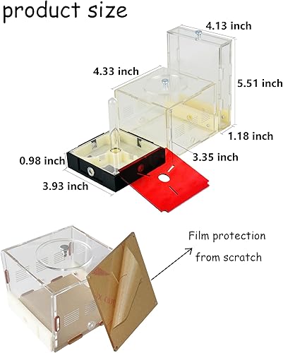 Miniatura 2 de Kit de nido de granja de hormigas para niños y adultos (talla 2), formicarium de colonia de hormigas con castillo de arena, torre de agua, área de