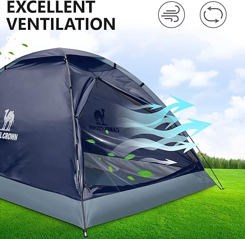 Miniatura 31 de CAMEL CROWN Tiendas para acampar 2/3/4/5 persona camping tienda de campaña, impermeable, espaciosa, ligera tienda de mochilero portátil para acampar
