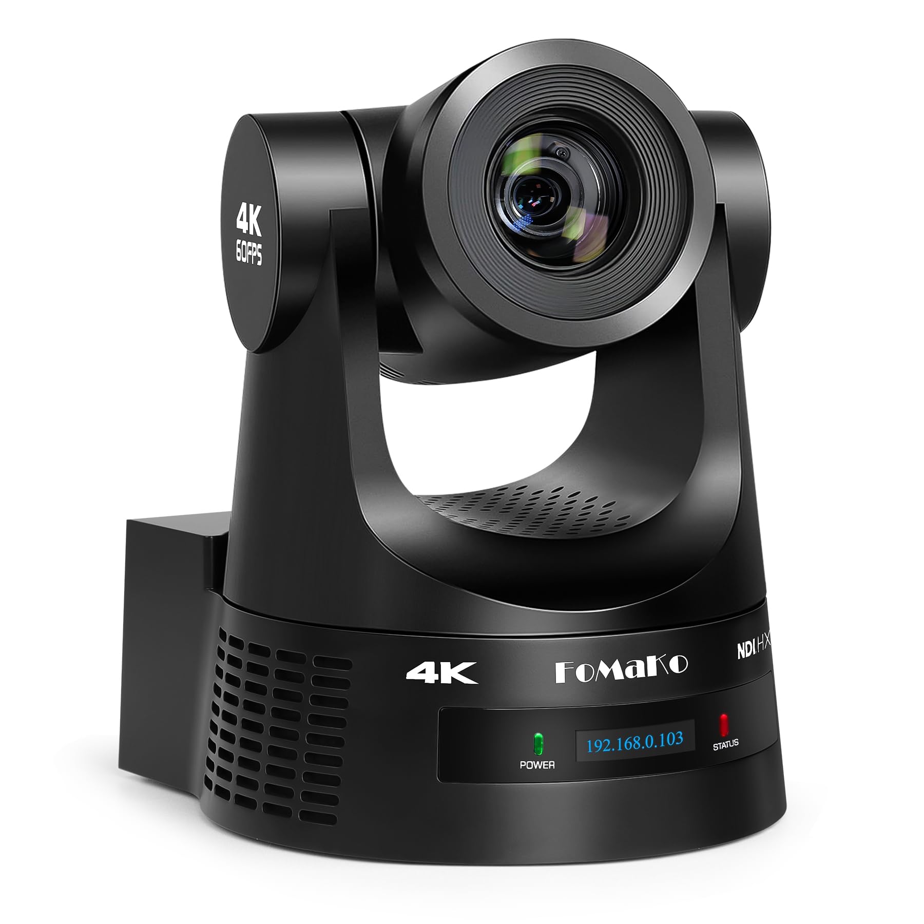 FoMaKo 4K 60FPS NDI HX3 PTZ Kamera, 30x Optischer Zoom, NDI-Ausgang 4K@60, KI-Auto-Tracking, 3G-SDI HDMI2.0 LAN PoE USB3.0, Professionelle NDI-Live-Streaming-PTZ-Kamera (K630N)