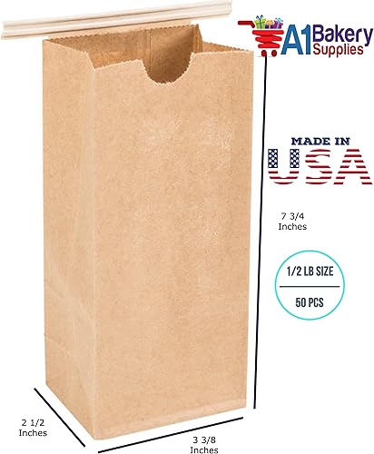 Miniatura 4 de Bolsas de café resellables con lazo de estaño Kraft con forro de polietileno, bolsas de café resellables sin ventana, 12 libra, paquete de 50