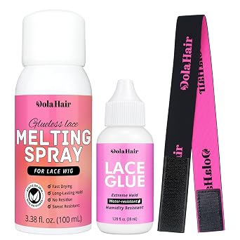 Dolahair Lace Melting Spray for GlueLess Wigs Lace Bond Melting Spray Bond Adhesive Wig Glue Spray Lace Glue Melting Band
